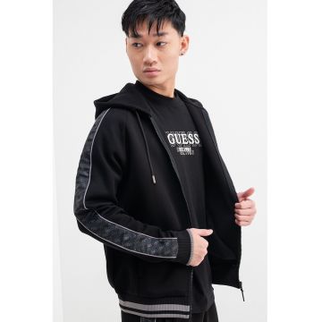 Hanorac cu fermoar si segmente laterale ciu monograma