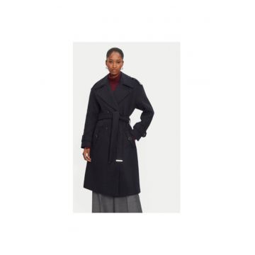 Palton dama -  304480430 - Poliester/Lana - Albastru