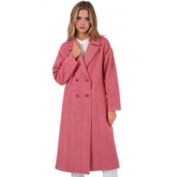 Palton dama - HiCCUP - Lana/Acril - Rosu