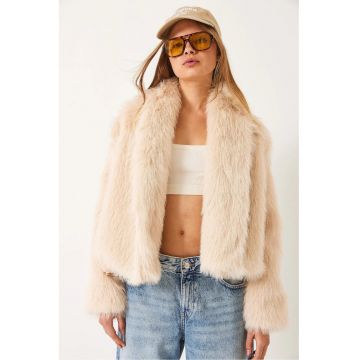 Palton dama - HiCCUP - Maro - Blana artificiala