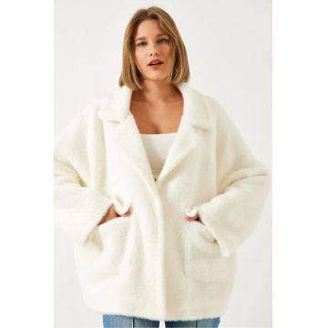 Palton dama -  Poliester/Bumbac - Bej -