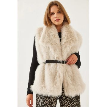 Vesta dama  poliester - Alb