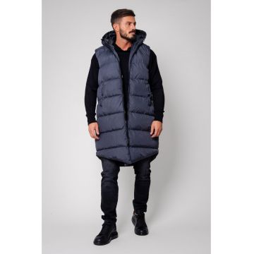 Vesta lunga cu fermoar Grey Anthracite 14668