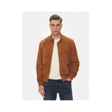 Geaca din piele barbati  STARTER VS - Piele naturala - Maro - Maro