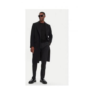Palton barbati -  negru - lana -