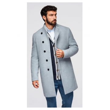 Palton cu guler inalt si inchidere asimetrica  OM-COWC-0141