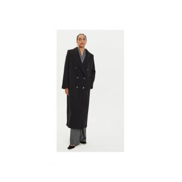 Palton dama -  304213281 - Lana/Poliamida - Negru - Negru