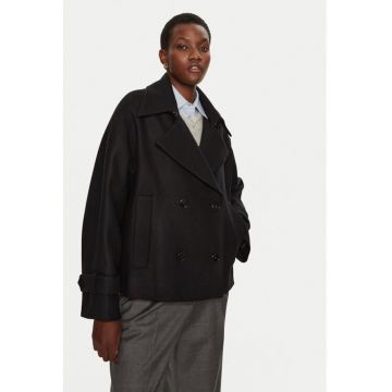 Palton dama -  304213403 - Lana/Poliamida - Negru - Negru