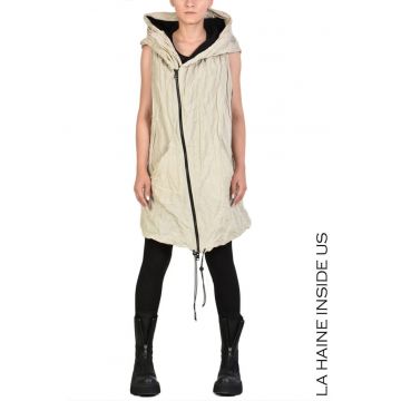 Vesta cu gluga si fermoar cu glisor dublu