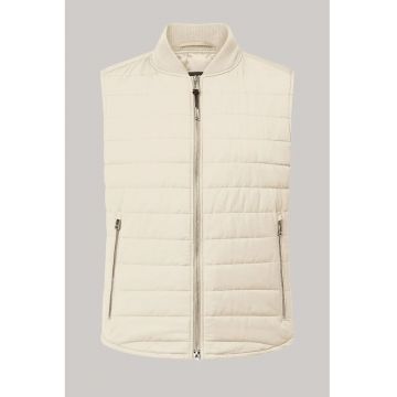 Vestă matlasată cu închidere prin fermoar - Bej