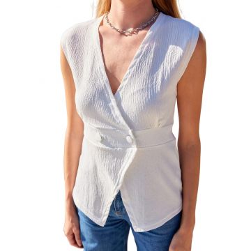 Vesta -  Poliester/Lycra - Alb