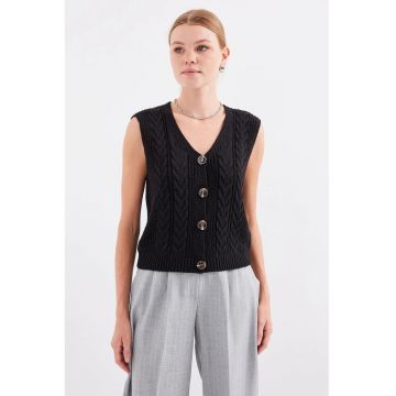 Vesta scurta - HiCUPP - Jerseu - Negru -