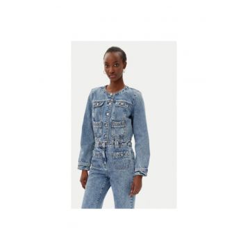 Jacheta de blugi dama  251-VCHARME - Bumbac - Albastru
