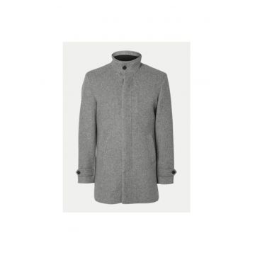 Palton barbati -  304512186 - Lana/Poliester reciclat - Gri - Gri