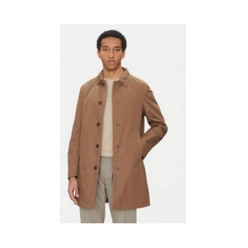 Palton barbati  poliester/bumbac - maro