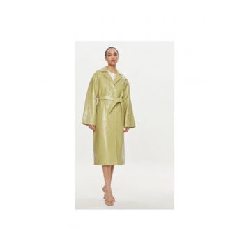 Palton dama -  303702847 - Piele naturala - Verde - Verde