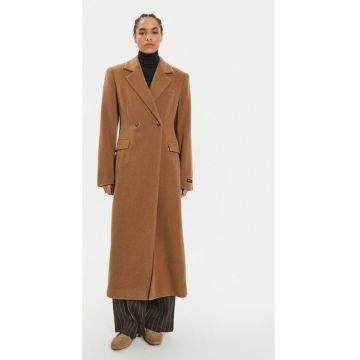 Palton dama -  304550447 - Lana/Poliester reciclat - Maro - Maro