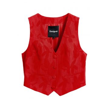 Vesta dama  25SWEW24 - Bumbac/Viscoza - Rosu