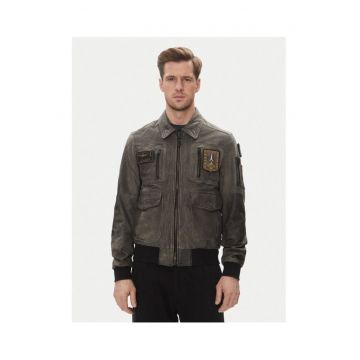 Geaca din piele barbati  251PN5047PL00300 - Piele naturala - Gri - Gri