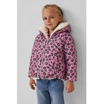Geaca reversibila cu design floral