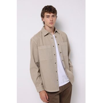 Jacheta-camasa din bumbac cu capse