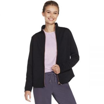 Jacheta femei Skechers The GO WALK Shine Jacket JA78-BLK, XS, Negru