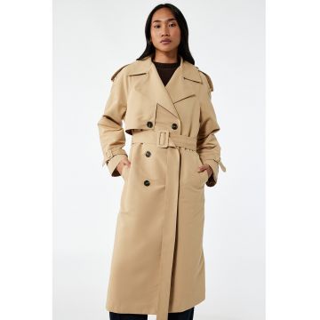 Trenci cu doua randuri de nasturi - Maro nisip