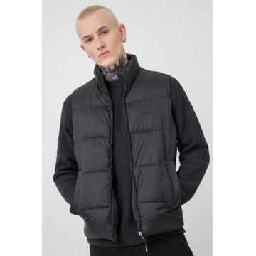 Vesta din nailon cu vatelina si guler