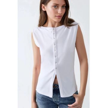 Vesta pentru  slim fit - jerseu - alb