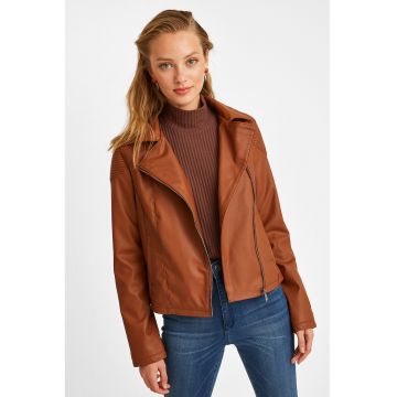 Jacheta biker de piele ecologica Jacheta biker de piele ecologica