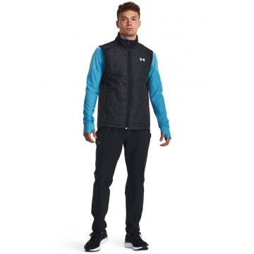 Vesta cu vatelina pentru alergare Storm Session - Negru/Albastru