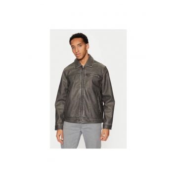 Geaca barbati -  304527104 - Piele ecologica - Gri