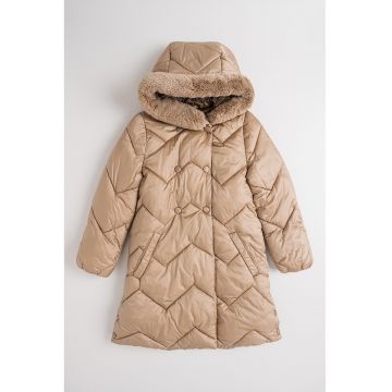 Geaca lunga cu gluga