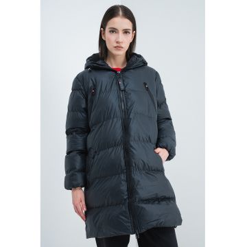 Geaca lunga cu vatelina si gluga Adrianna