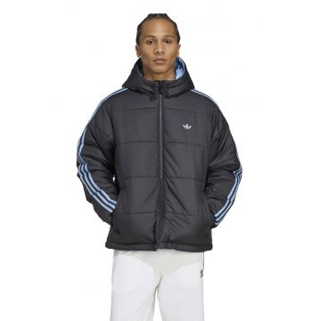 Geaca reversibila cu logo si gluga