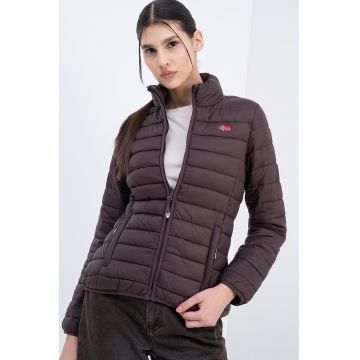 Geaca slim fit cu guler mediu