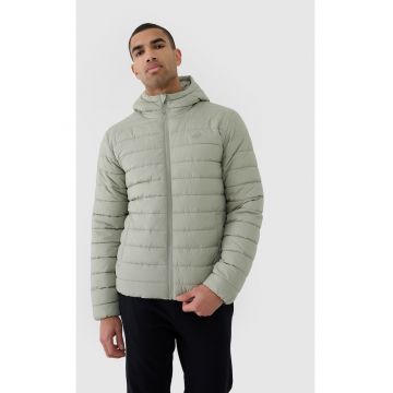 Jacheta barbati  puf sintetic - poliester - masliniu/kaki - gluga
