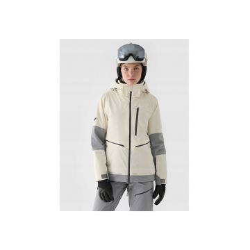 Jacheta ski femei  NeoDry 15000 - impermeabila - gluga detasabila - alb - poliester