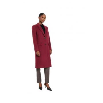 Palton dama  lana/casmir - visiniu