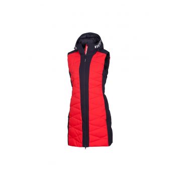 Vesta schi 10K/10K lunga matlasata pentru femei Betty redblack - Rosu