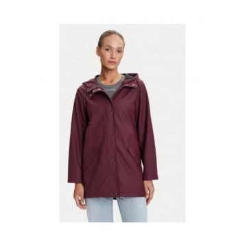 Geaca de ploaie Femei -  Bordeaux - poliuretan -