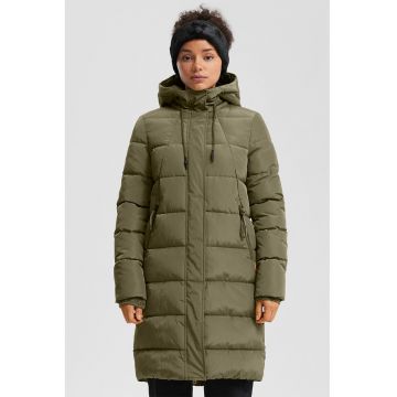 Geaca lunga cu gluga