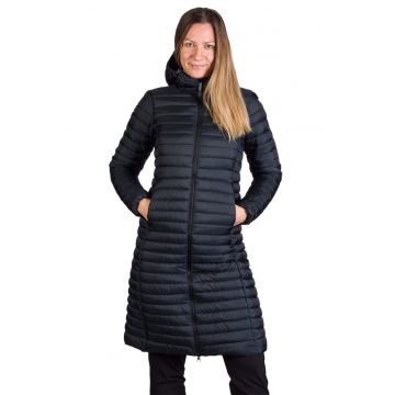 Geaca lunga matlasata cu buzunare cu fermoar Bobbie