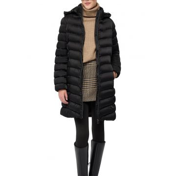 Geaca lunga matlasata cu gluga detasabila Zosma