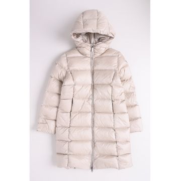 Geaca lunga matlasata cu gluga Geaca lunga matlasata cu gluga