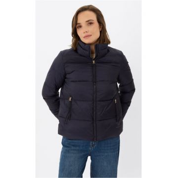 Geaca matlasata cu guler inalt  J-Gigi - dama - albastru marin Geaca matlasata cu guler inalt  J-Gigi - dama - albastru marin