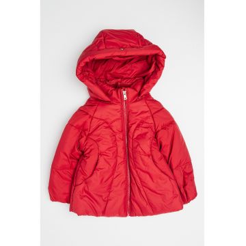 Geaca matlasata cu vatelina si gluga detasabila Geaca matlasata cu vatelina si gluga detasabila