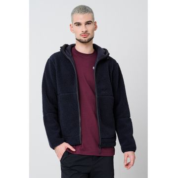 Jacheta cu gluga din blana sherpa