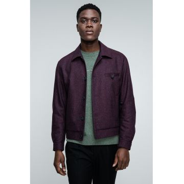 Jacheta cu nasturi si guler