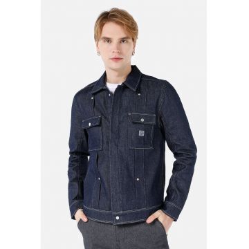 Jacheta de denim cu buzunare pe piept Jacheta de denim cu buzunare pe piept